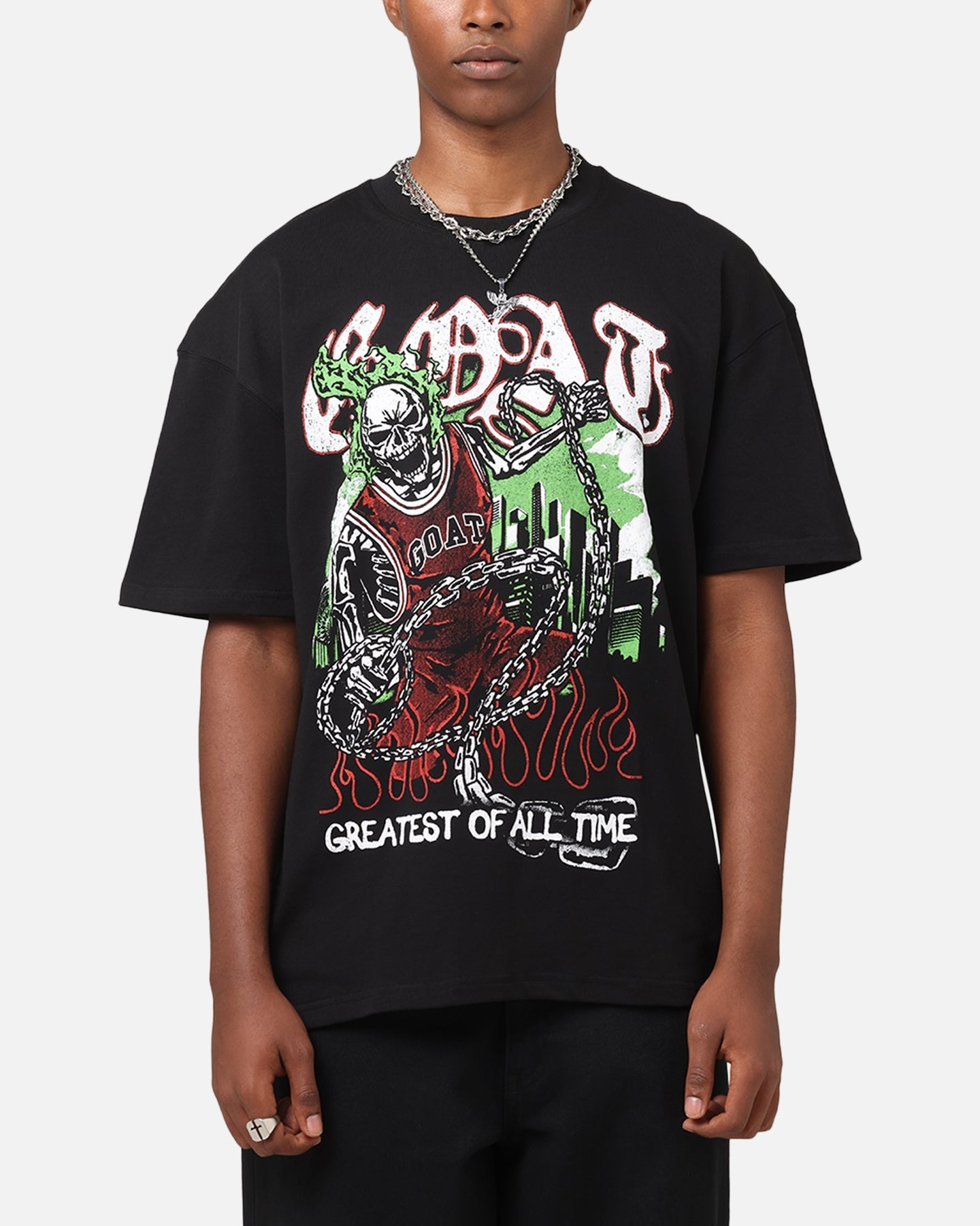 Goat Crew Goat Skull Vintage T-Shirt Black