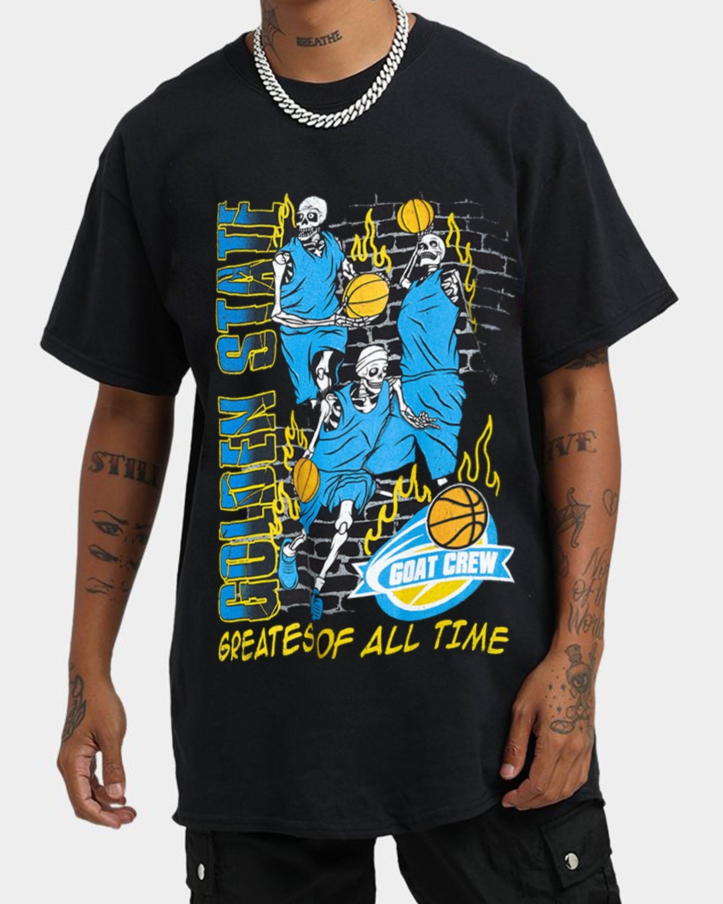 Goat Crew Golden Finals Vintage T-Shirt Washed Black