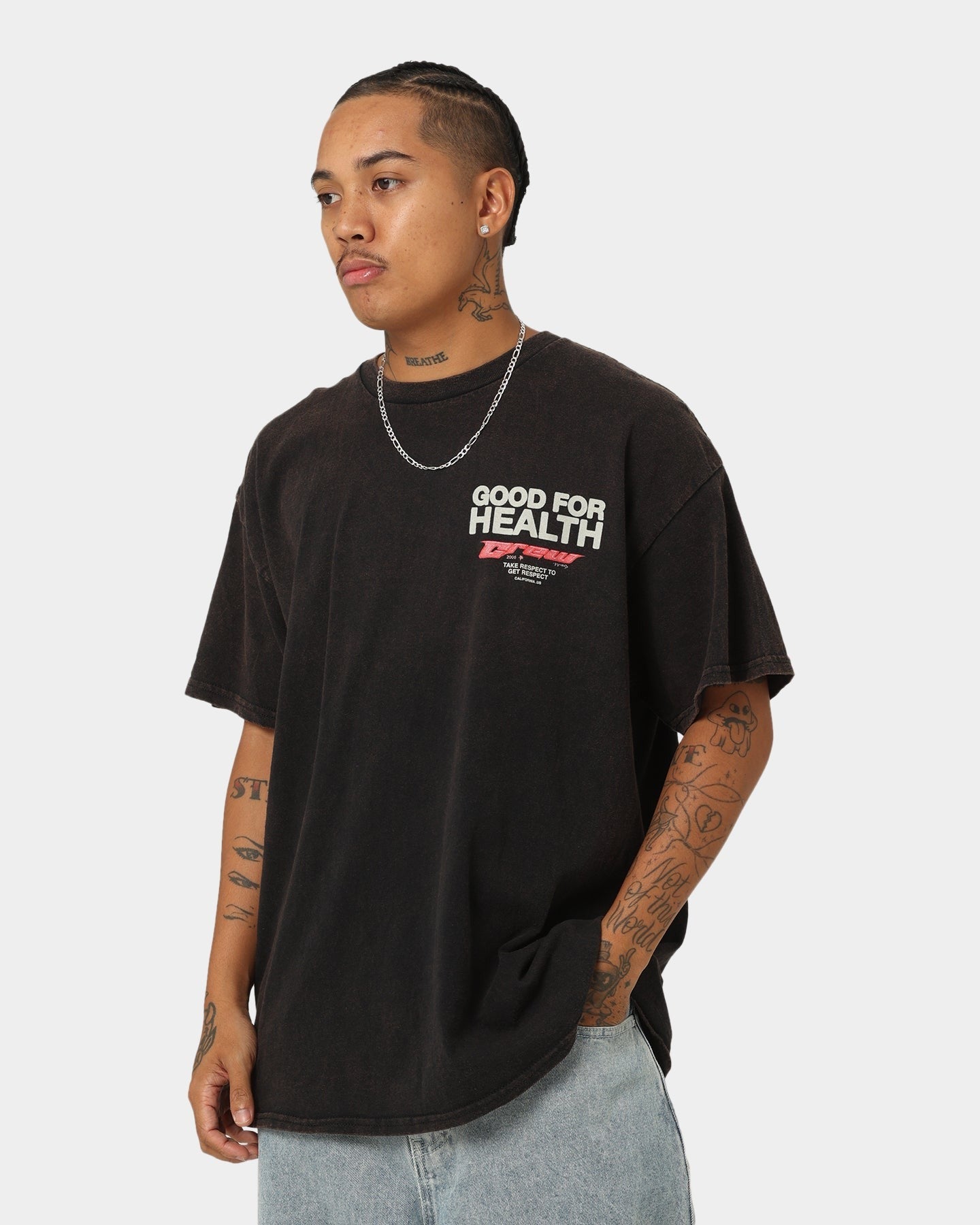 Goat Crew Good 4 Health Vintage T-Shirt Black Wash