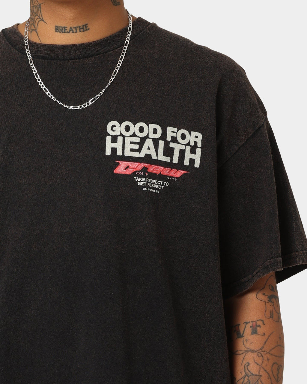 Goat Crew Good 4 Health Vintage T-Shirt Black Wash
