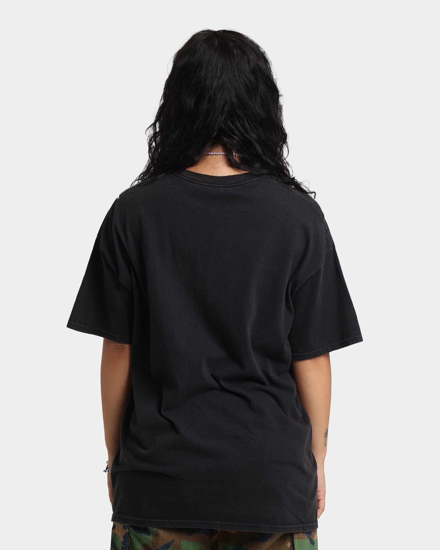 Goat Crew Green Skeleton Vintage T-Shirt Washed Black Style001