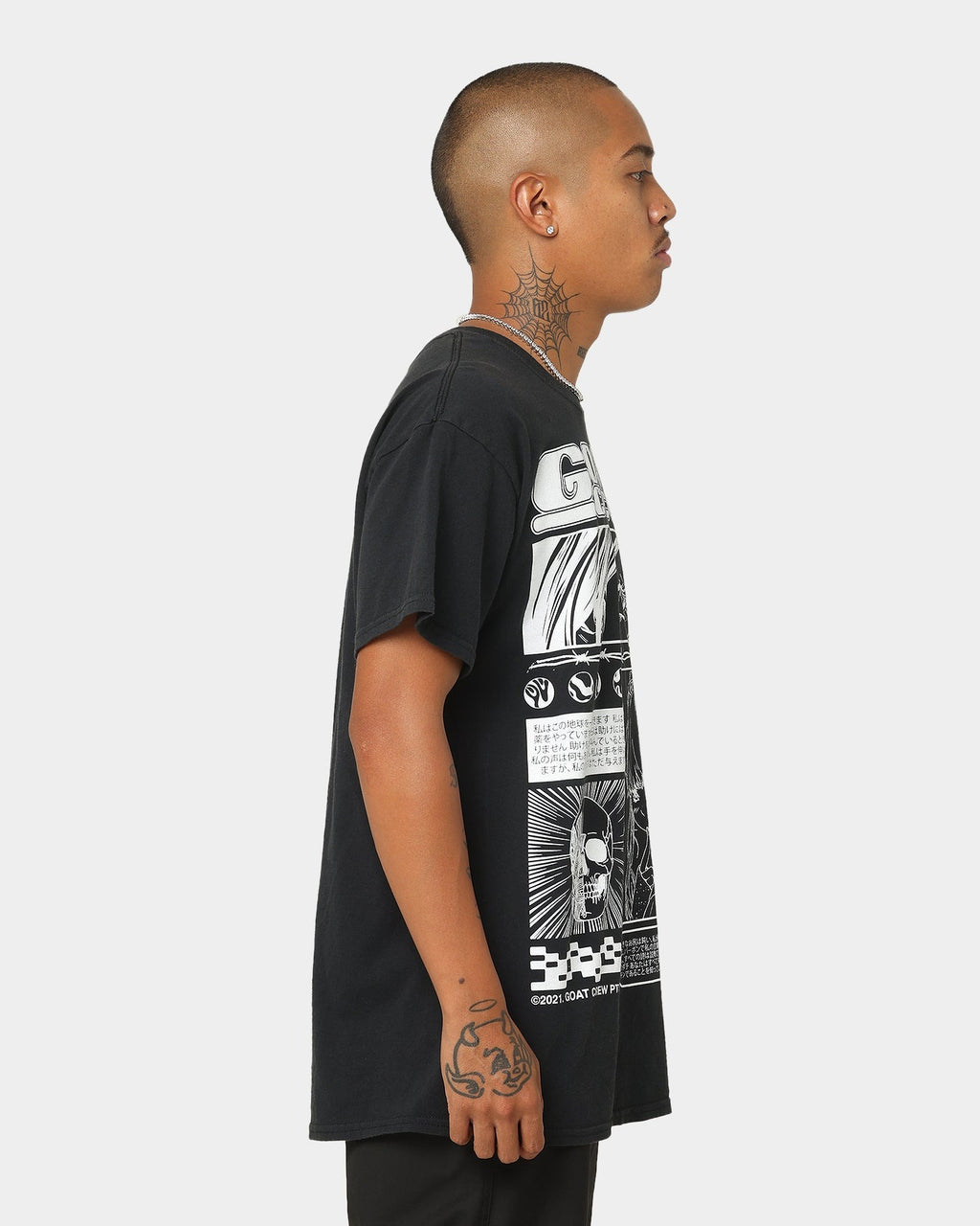 Goat Crew Harajuku Vintage T-Shirt Black Wash