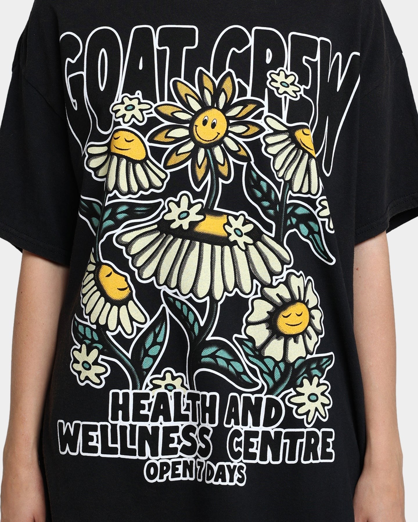Goat Crew Heath And Wellness Vintage T-Shirt Black Wash Style001