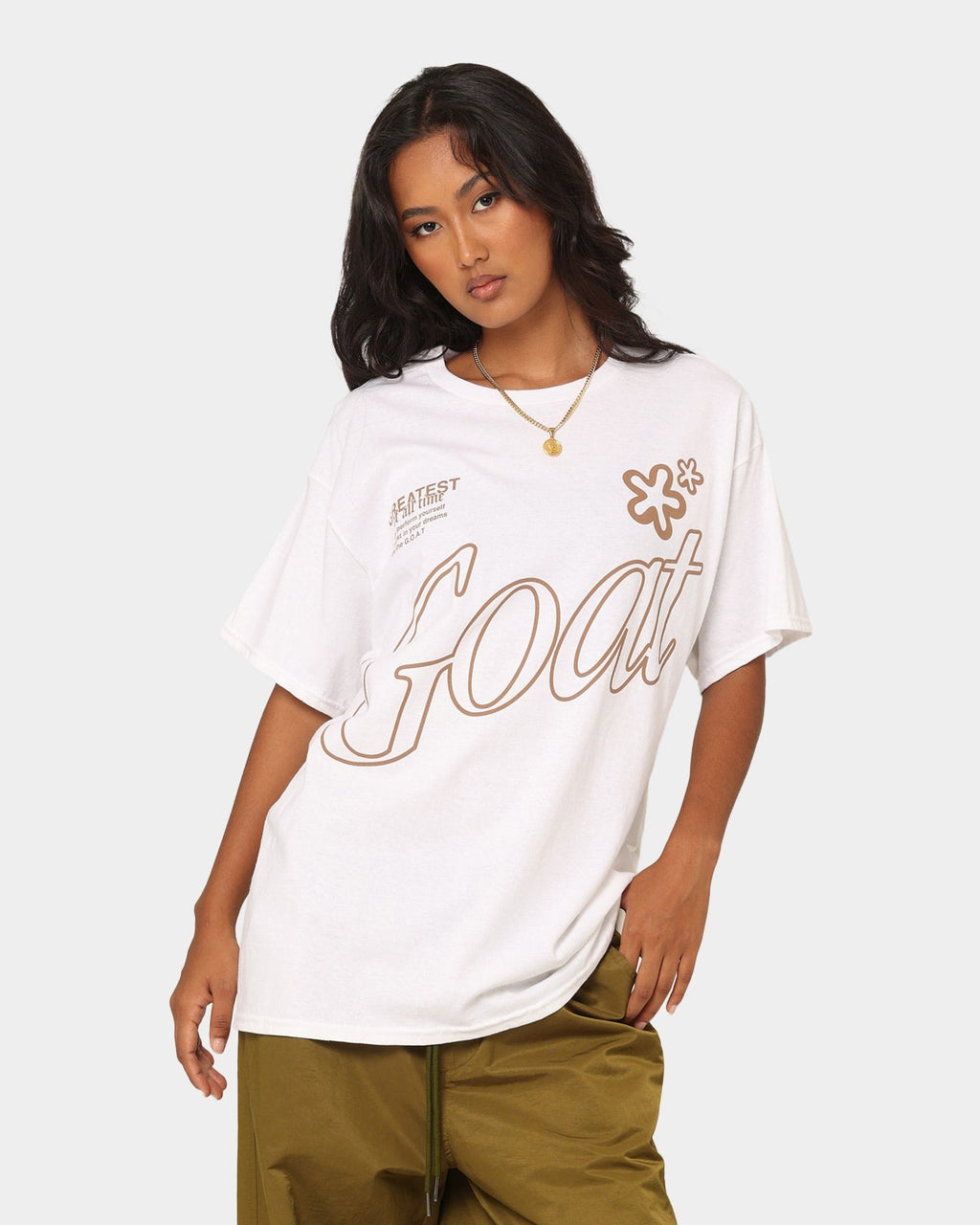 Goat Crew Holiday Mode T-Shirt White Style001