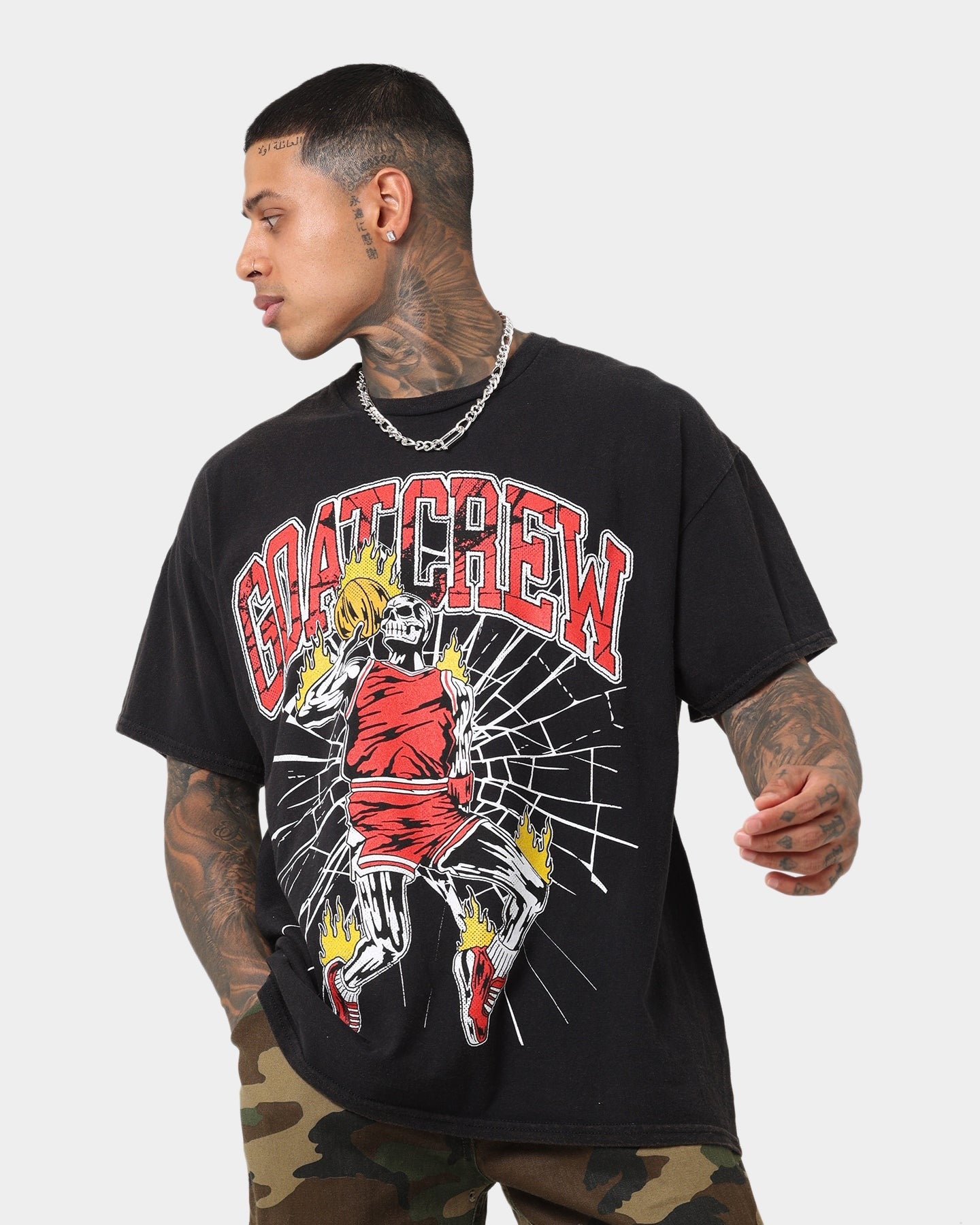 Goat Crew Jumpshot Vintage T-Shirt Black Wash
