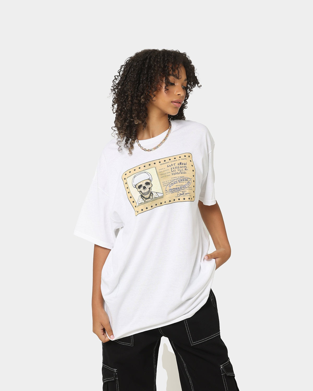 Goat Crew License Vintage T-Shirt White Style001