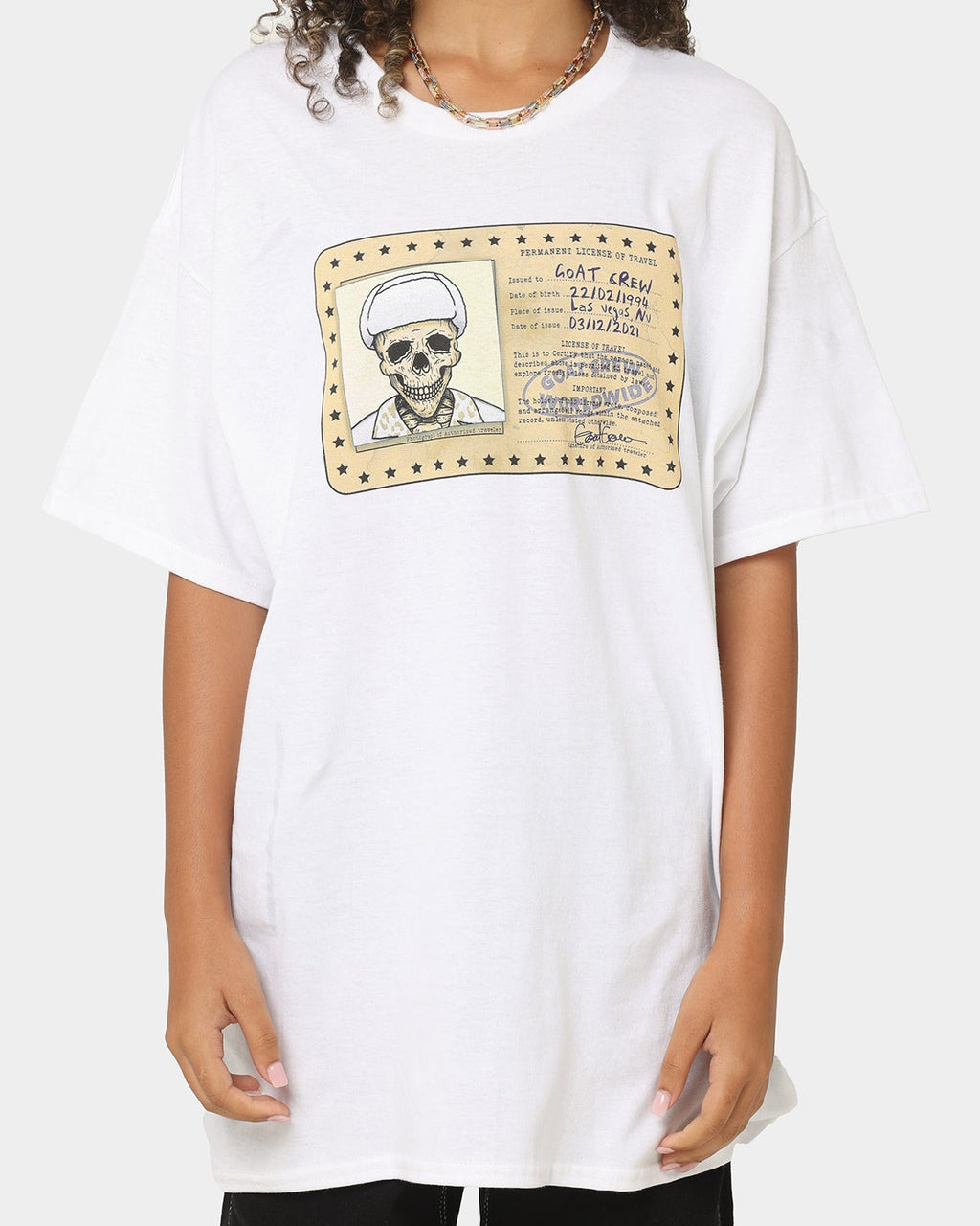 Goat Crew License Vintage T-Shirt White Style001