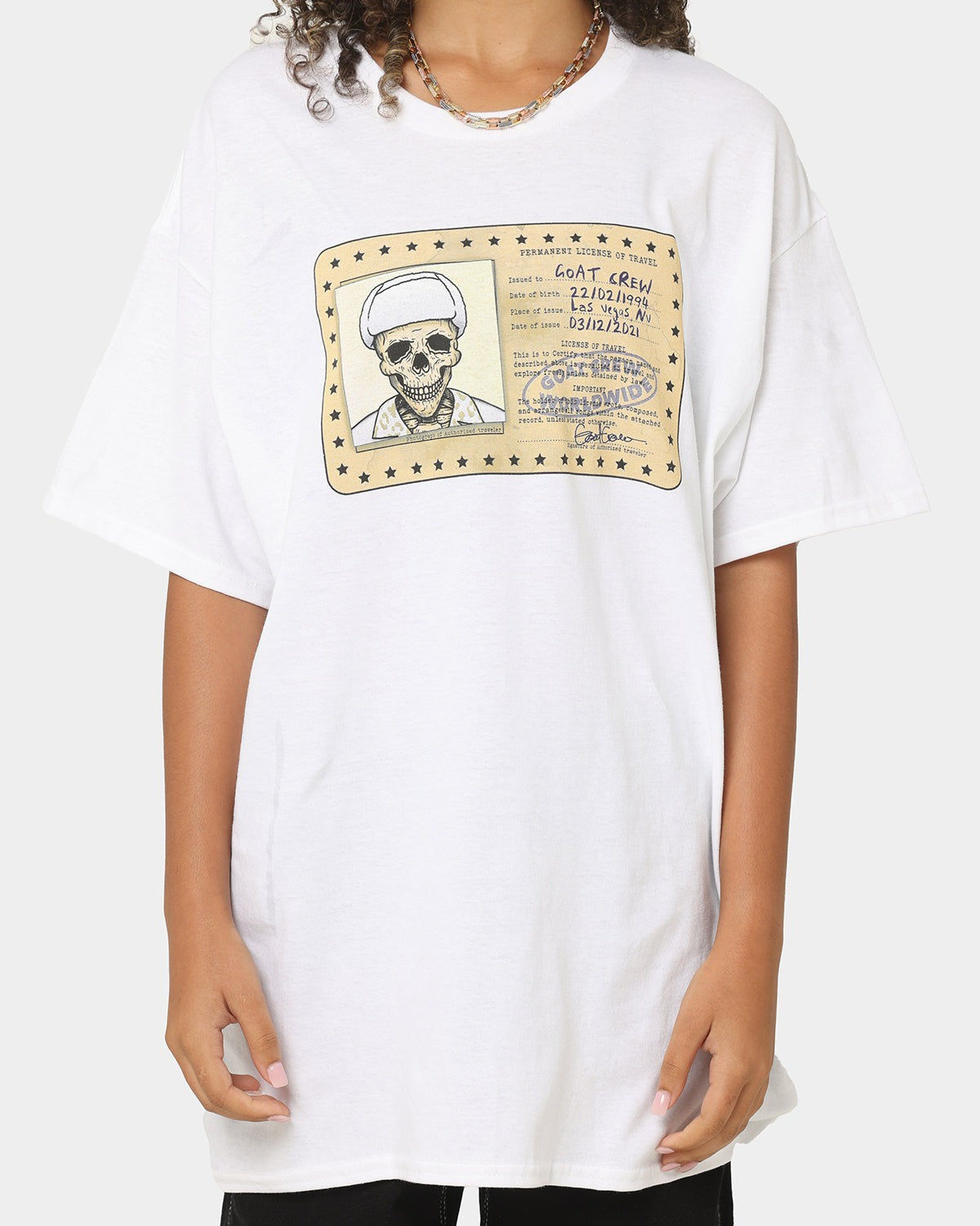 Goat Crew License Vintage T-Shirt White Style001