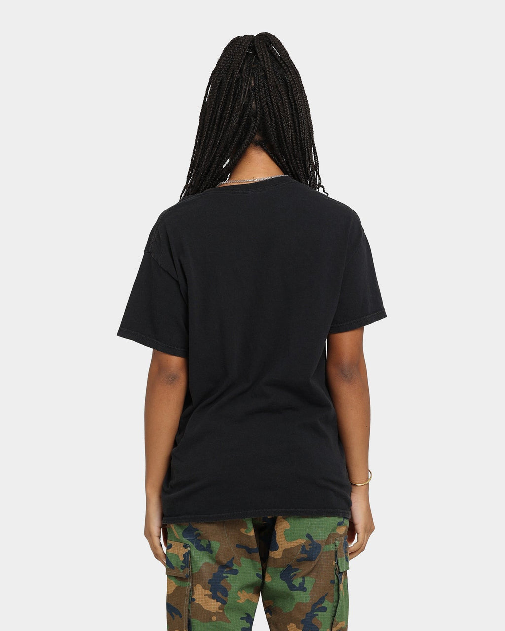 Goat Crew Man Down Vintage T-Shirt Black Wash Style001