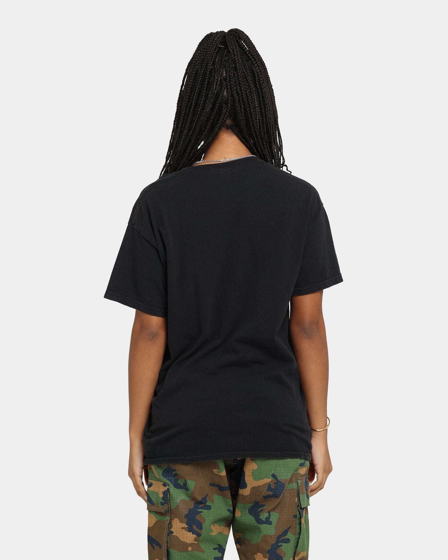 Goat Crew Man Down Vintage T-Shirt Black Wash Style001