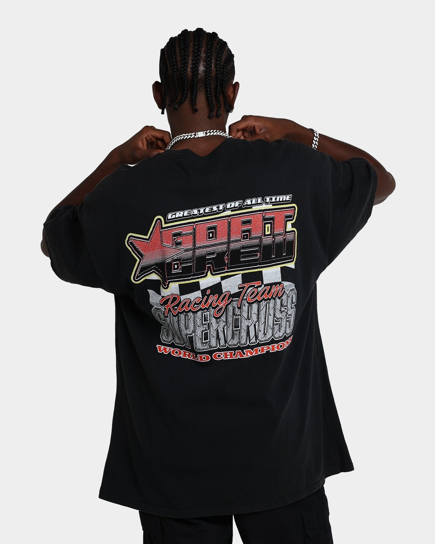 Goat Crew Supercross Racing Team Vintage T-Shirt Black Wash