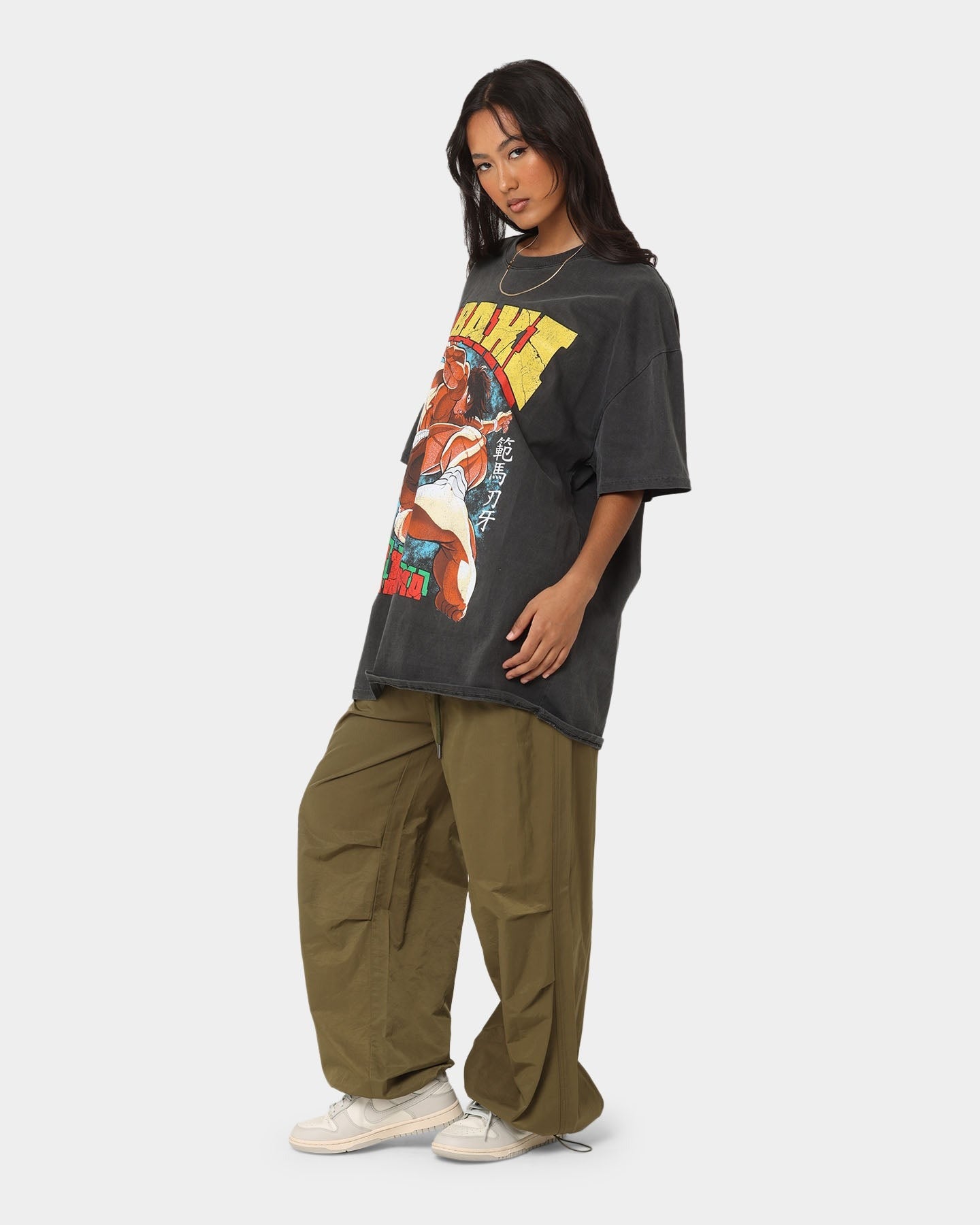 Goat Crew X Baki Hanma Baki Hanma Vintage Heavyweight T-Shirt Black Wash Style001