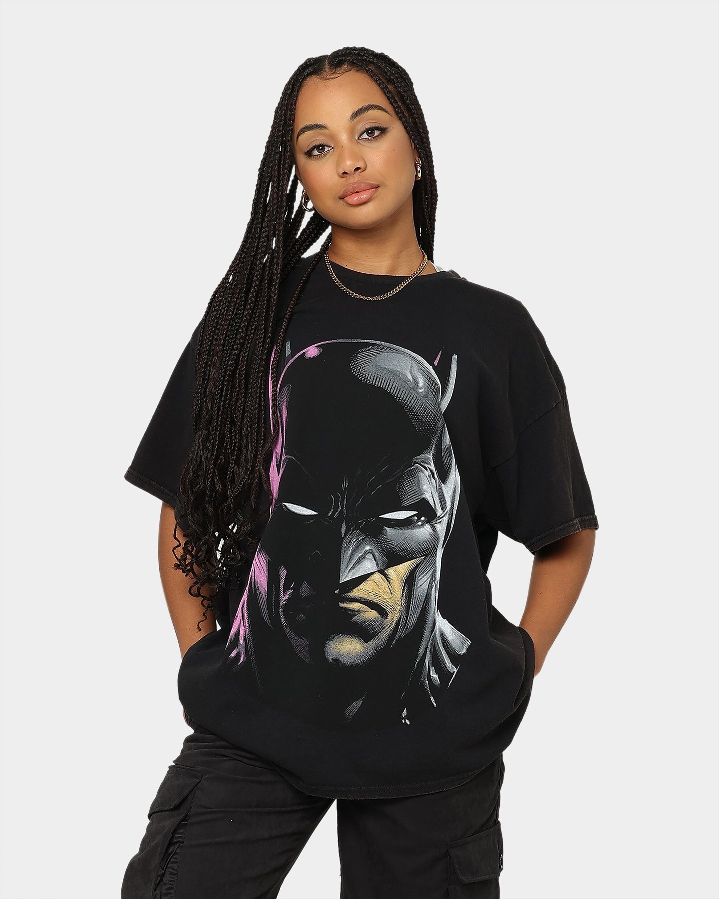 Goat Crew X Batman Batman Core Vintage T-Shirt Black Wash Style001