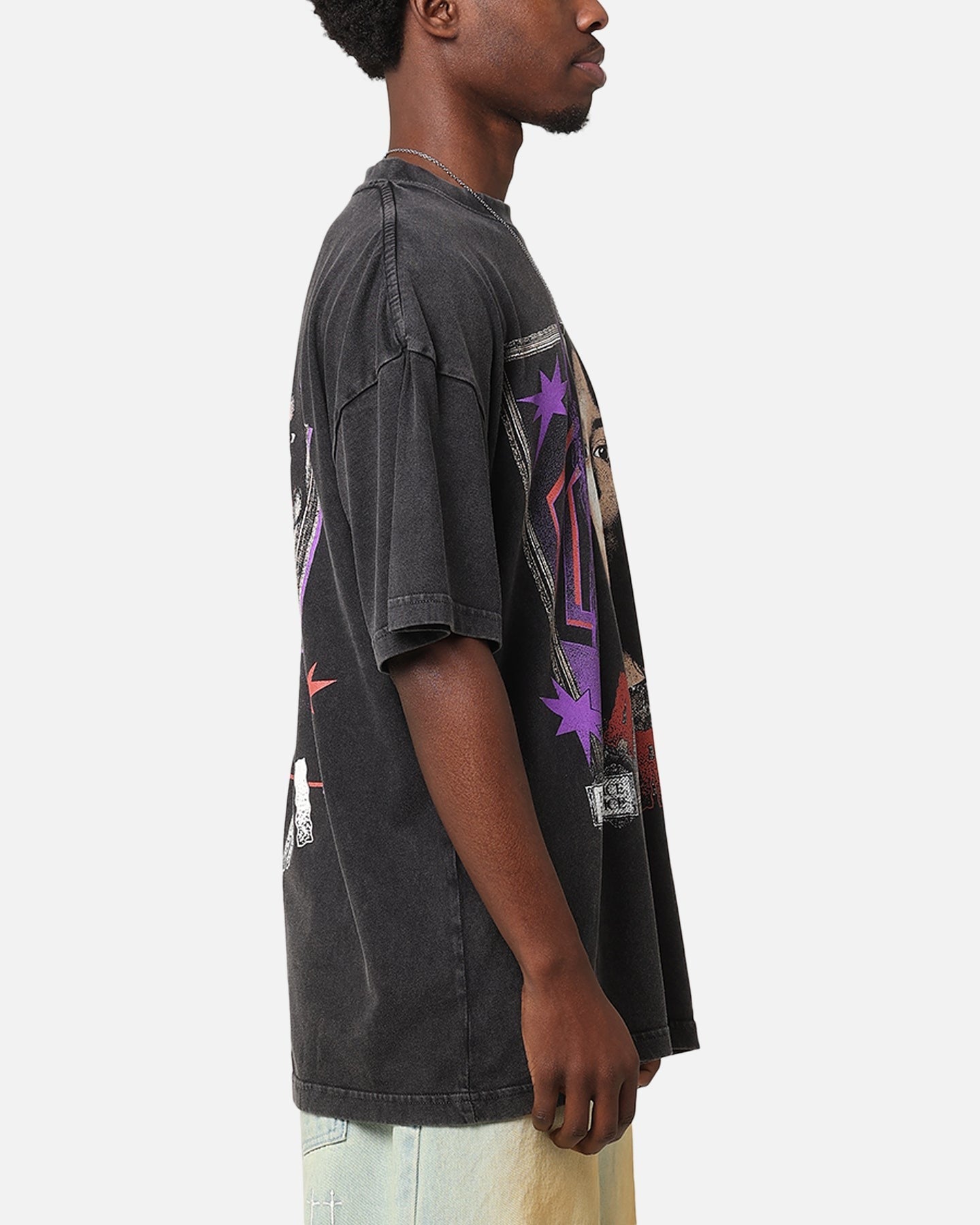 Goat Crew X Beetlejuice Astrid Vintage T-Shirt Black Acidwash