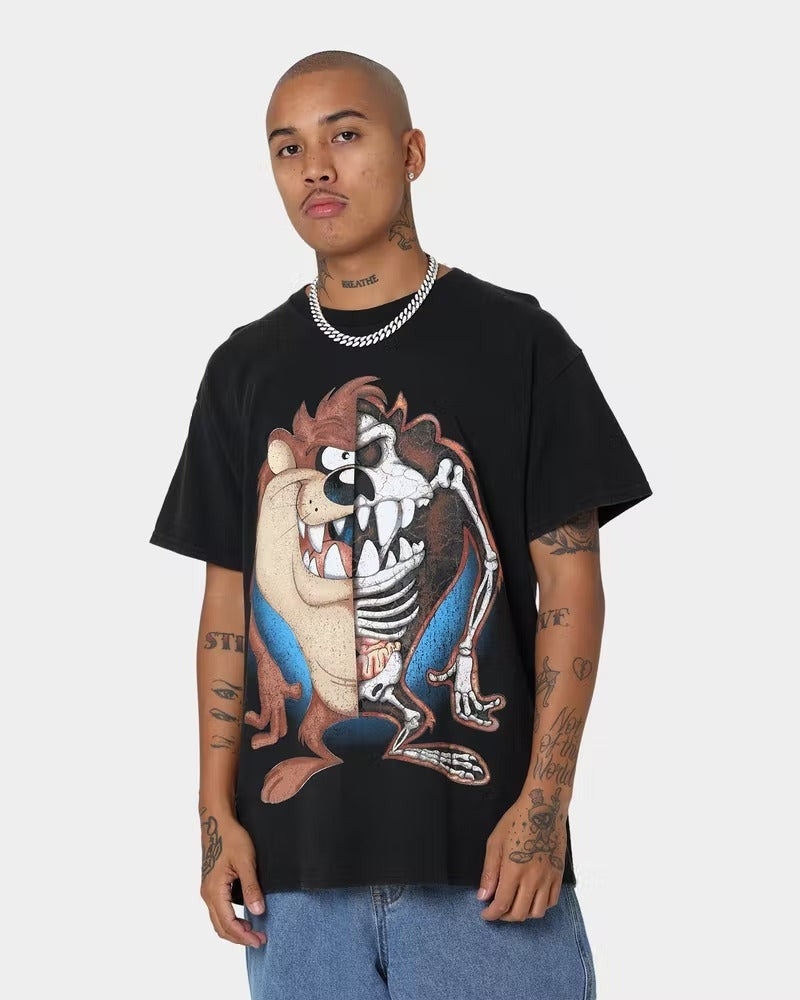 Goat Crew X Looney Tunes Tazzy Vintage T-Shirt Black Wash
