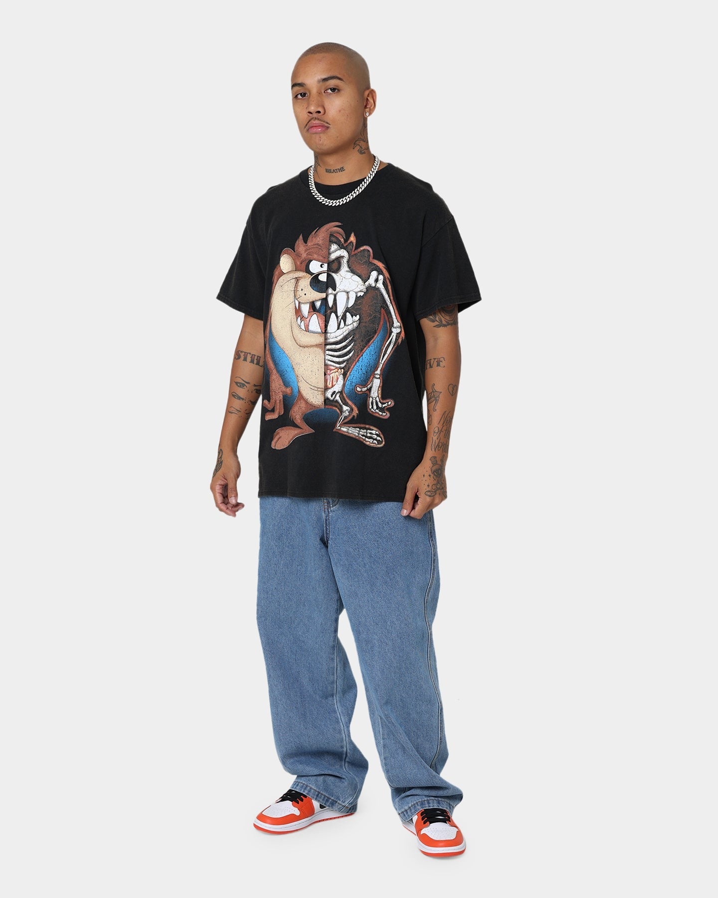 Goat Crew X Looney Tunes Tazzy Vintage T-Shirt Black Wash