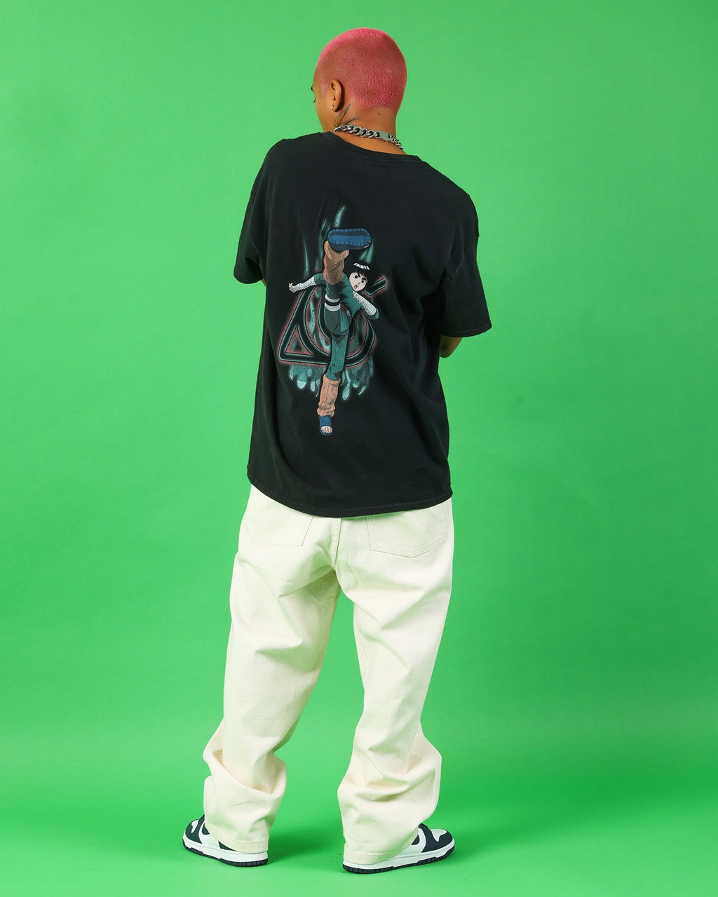Goat Crew X Naruto Rock Lee Vintage T-Shirt Black Wash