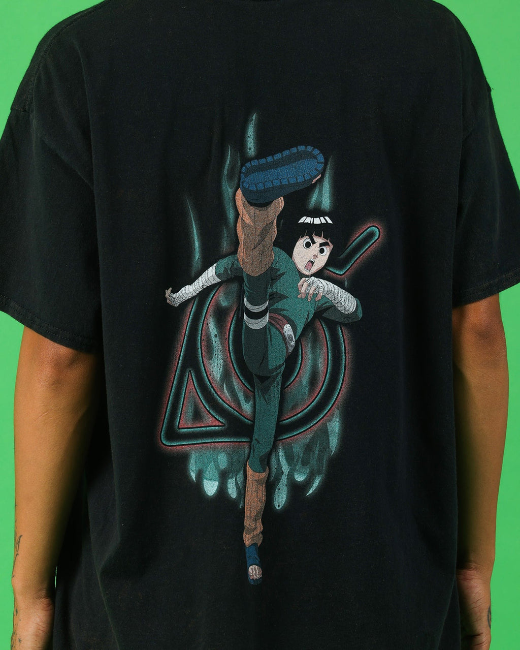 Goat Crew X Naruto Rock Lee Vintage T-Shirt Black Wash