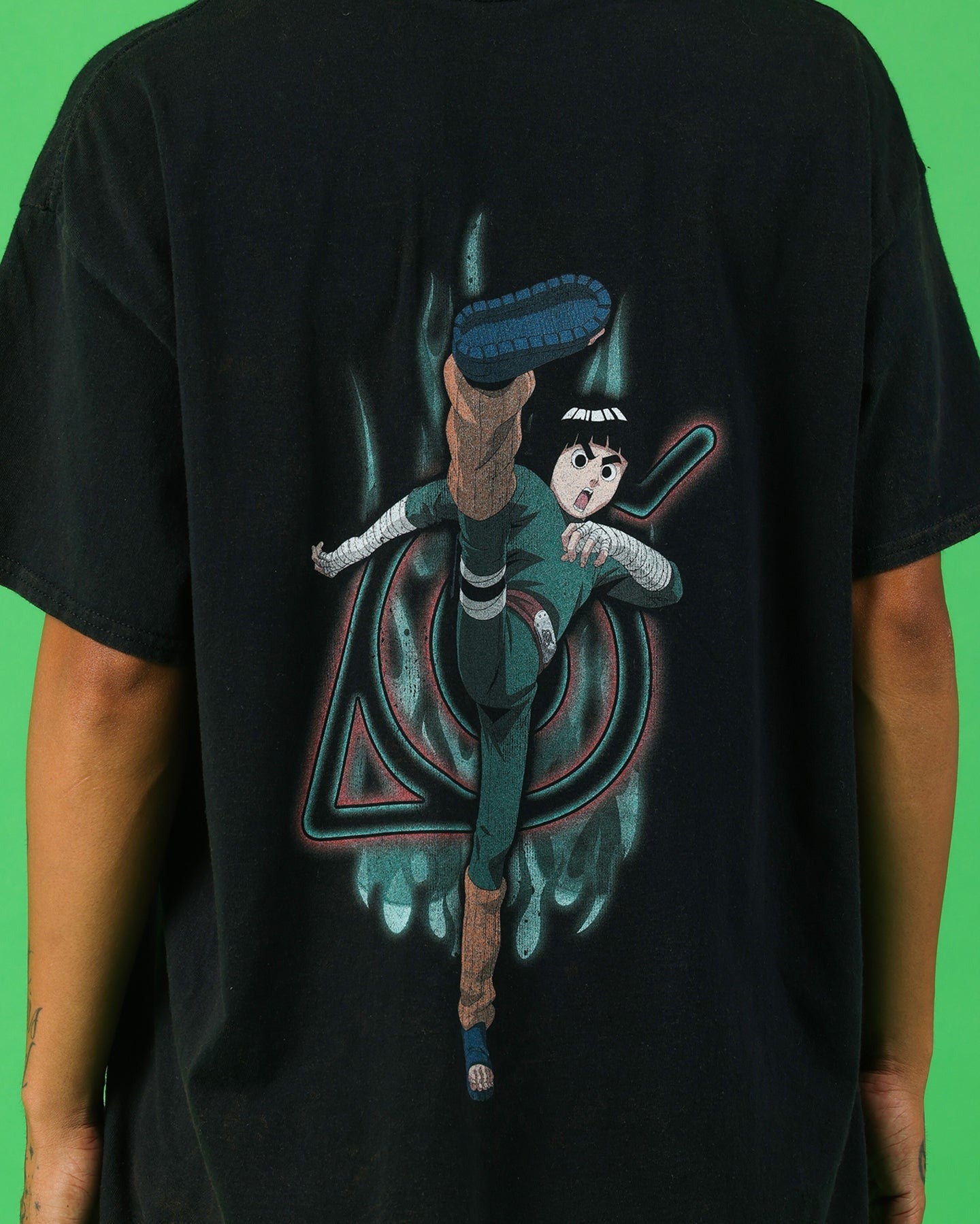 Goat Crew X Naruto Rock Lee Vintage T-Shirt Black Wash
