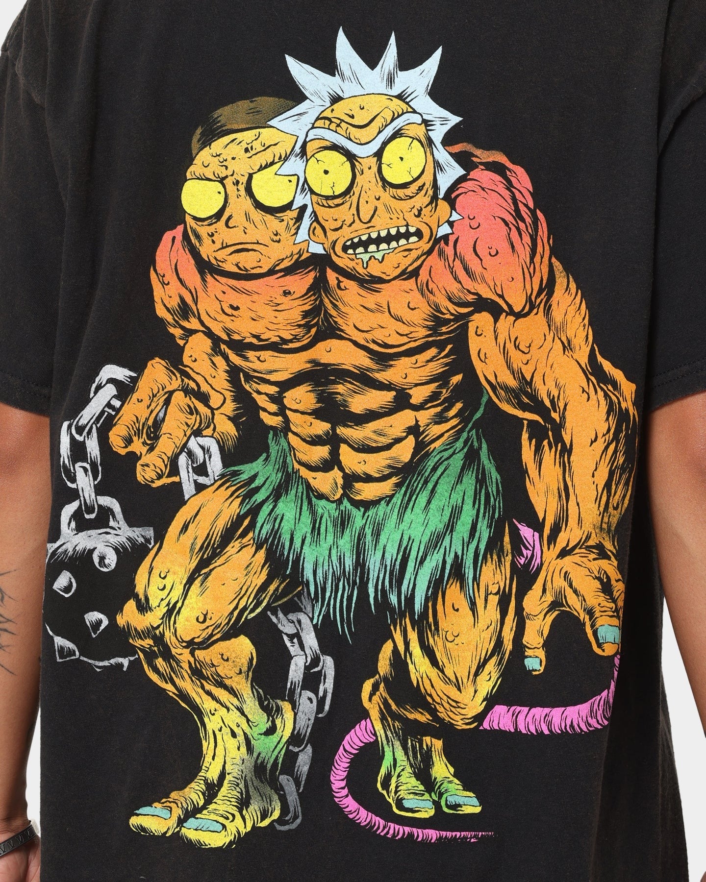 Goat Crew X Rick And Morty Beast Vintage T-Shirt Black Wash