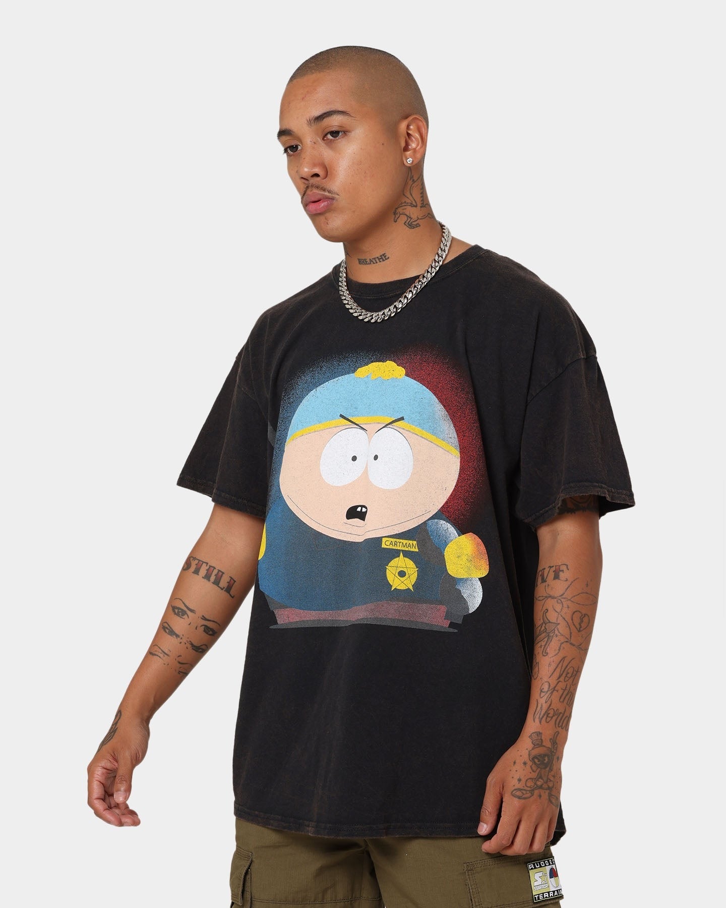 Goat Crew X South Park Cartman Vintage T-Shirt Black Wash