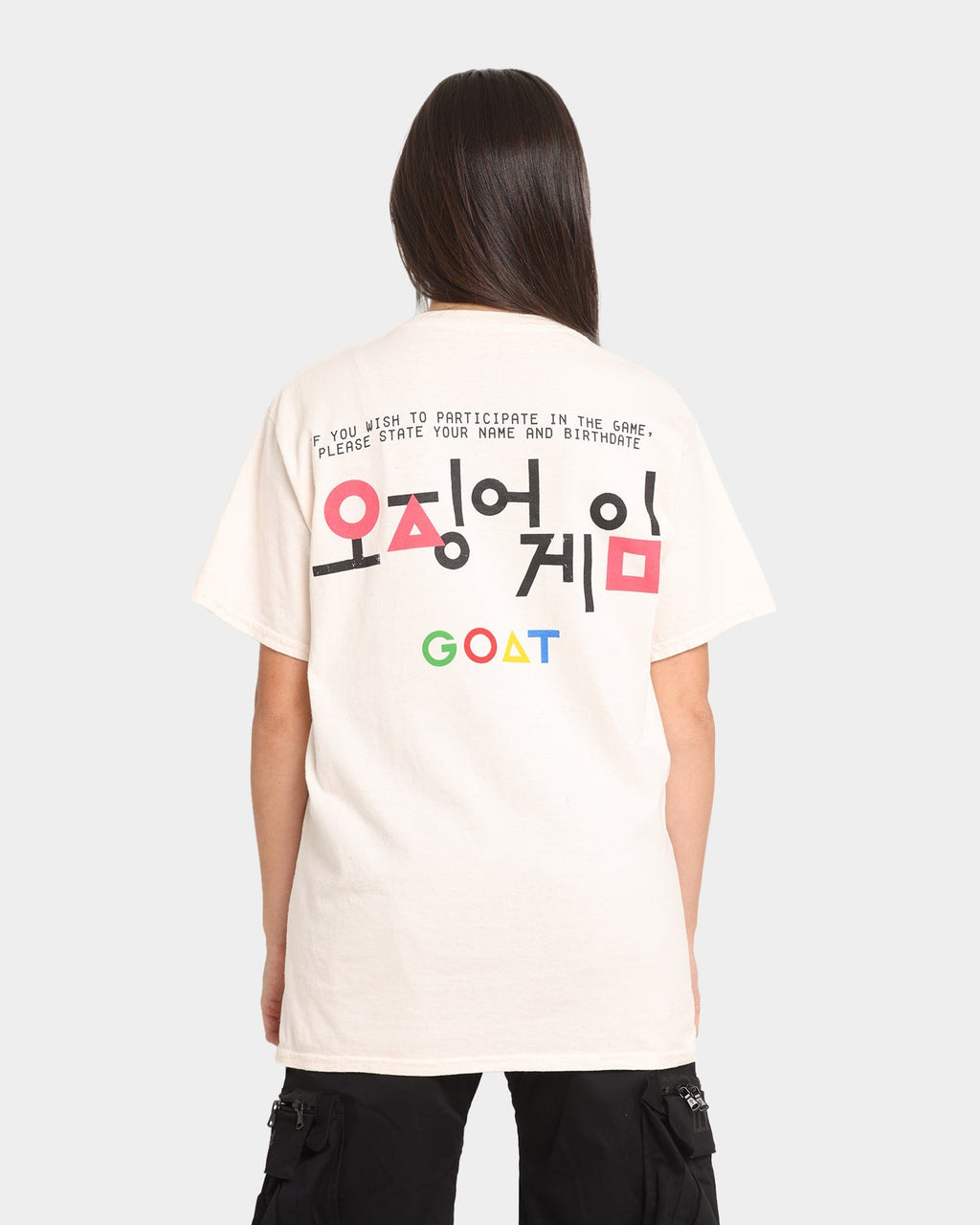 Goat Crew X Squid Game Number of Players Vintage T-Shirt Off White Style001