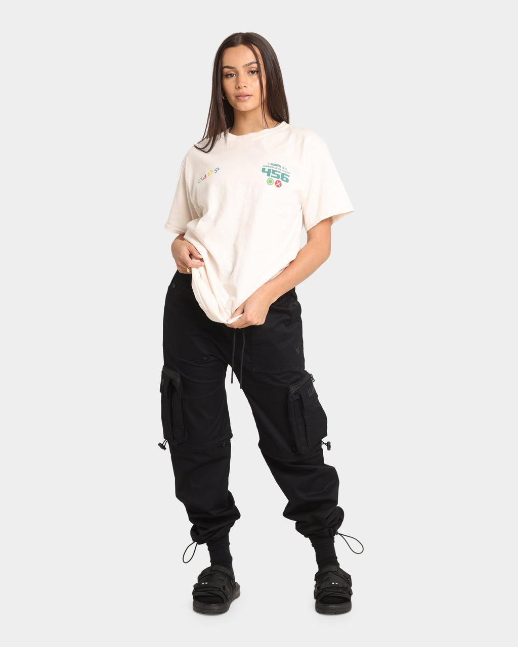 Goat Crew X Squid Game Number of Players Vintage T-Shirt Off White Style001