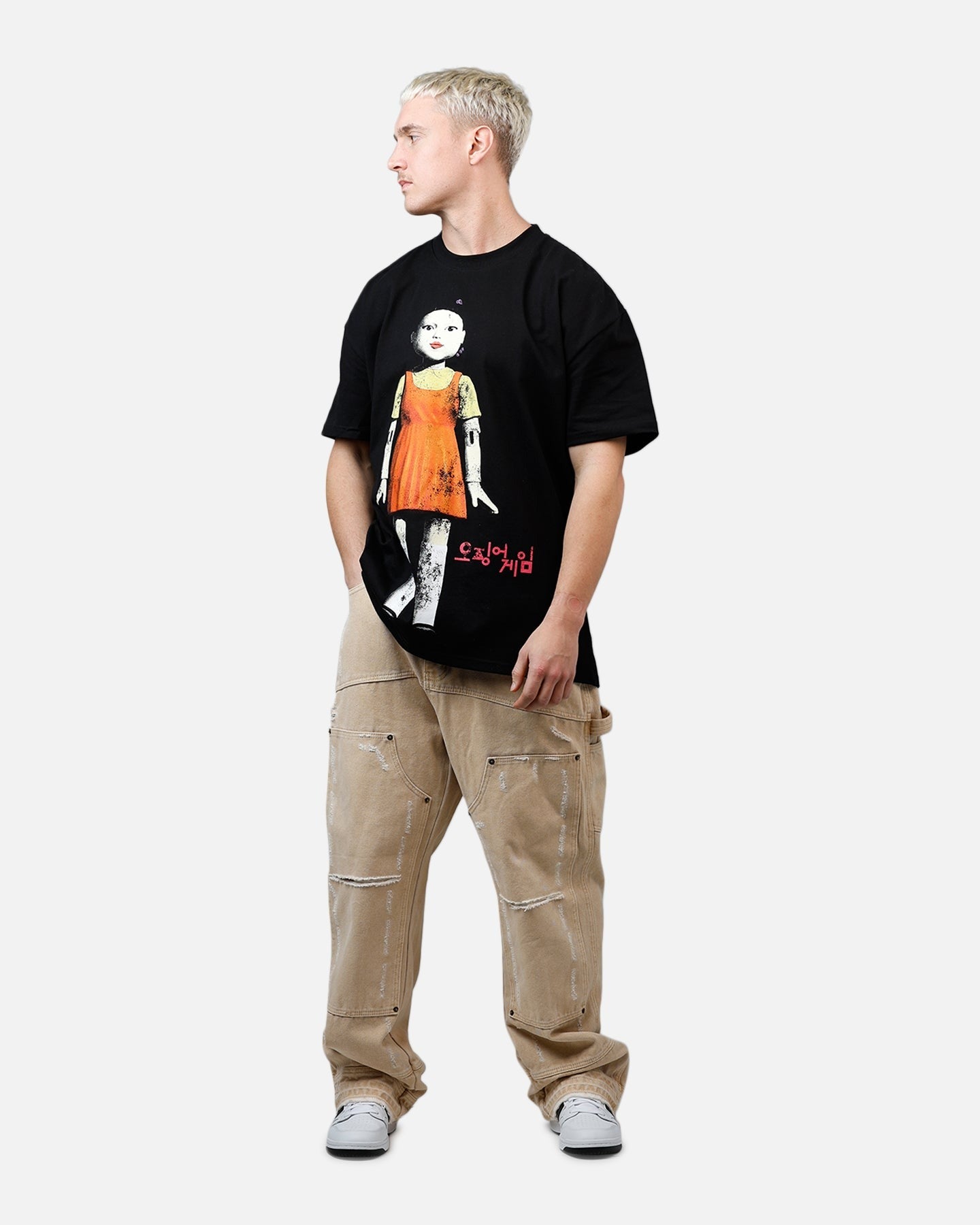 Goat Crew X Squid Game Young-Hee Vintage T-Shirt Black