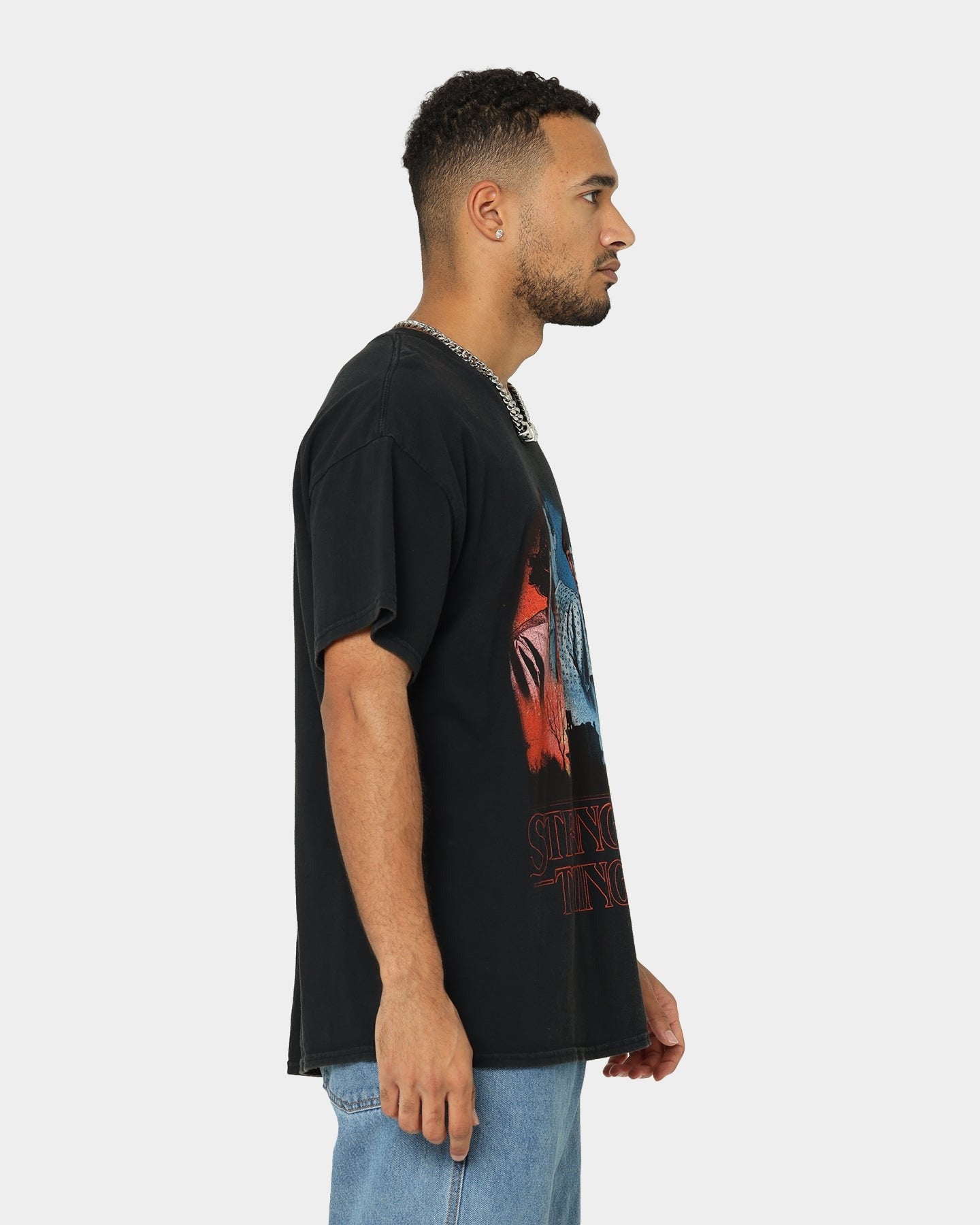 Goat Crew X Stranger Things Beginning Vintage T-Shirt Washed Black