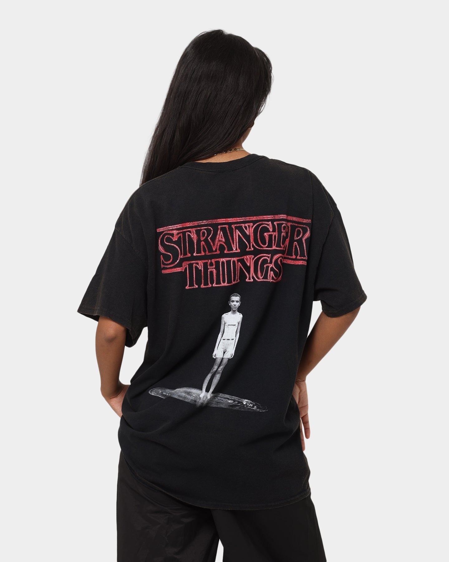 Goat Crew X Stranger Things Eleven Premium Vintage T-Shirt Black Wash Style001
