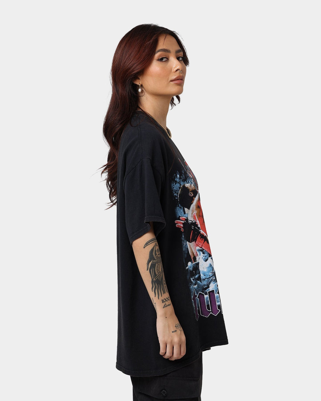 Goat Crew X Tai Tuivasa Bam Bam Vintage T-Shirt Washed Black Style001