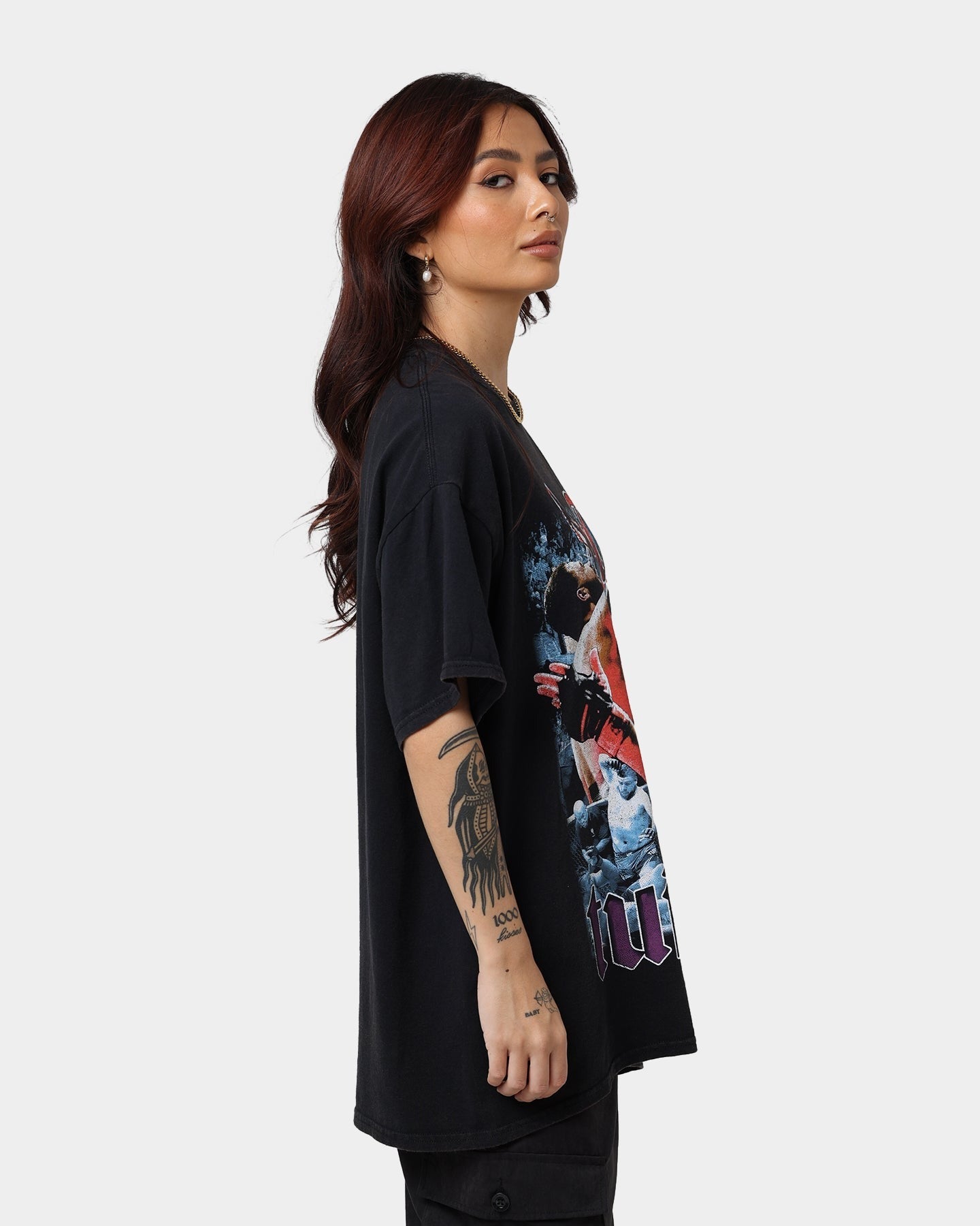 Goat Crew X Tai Tuivasa Bam Bam Vintage T-Shirt Washed Black Style001