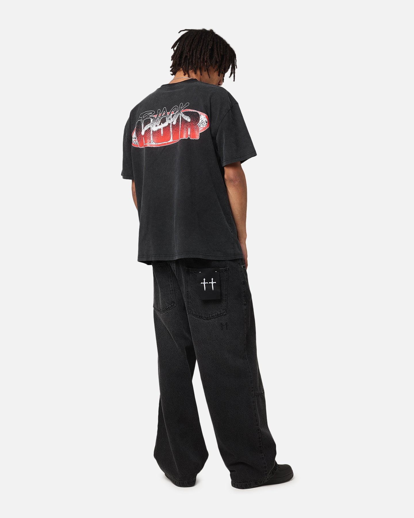 Goat Crew X The Boys Black Noir Vintage T-Shirt Black Acidwash