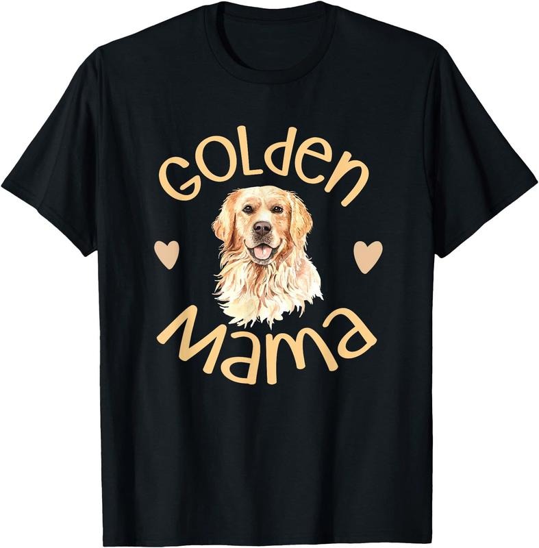 Golden Mama Cute Golden Retriever Dog Mom Pet Unisex T-Shirt Sweatshirt Hoodie Crewneck Casual Shortsleeve Tshirt