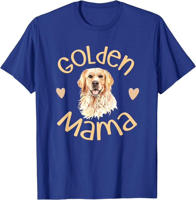 Golden Mama Cute Golden Retriever Dog Mom Pet Unisex T-Shirt Sweatshirt Hoodie Crewneck Casual Shortsleeve Tshirt