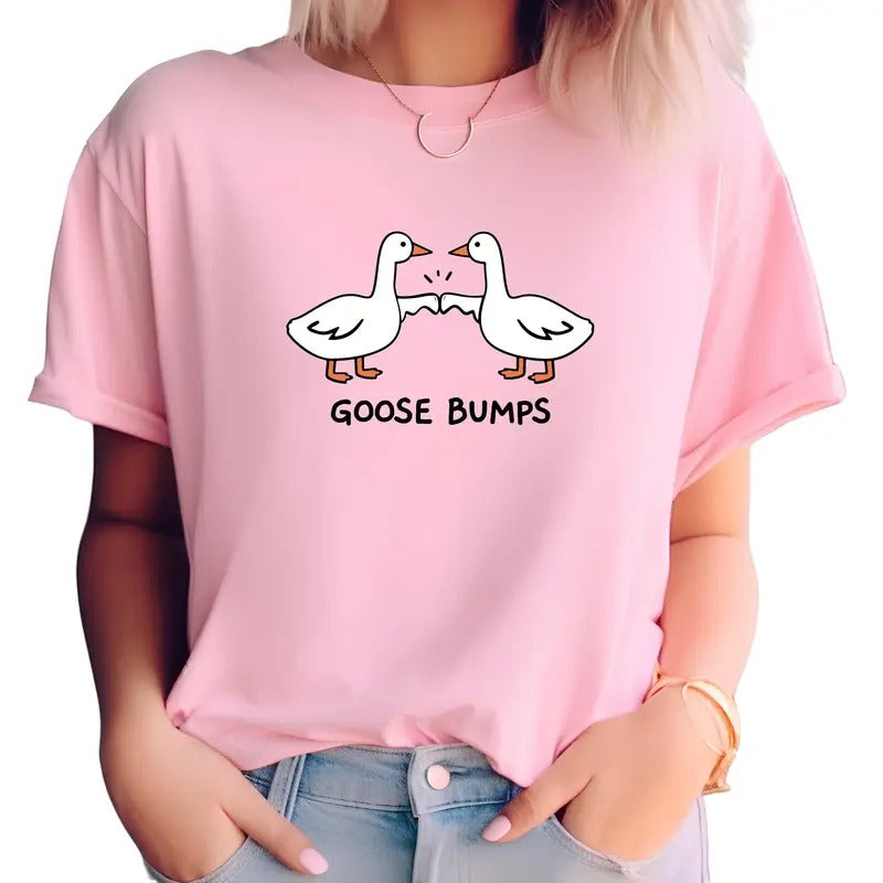 Goose Bump Shirt, Silly Goose Shirt, Funny Best Friends Shirt, Fist Bump Shirt, Greetings Shirt Gift, Unisex T-Shirt, Short Sleeve Tee Shirt, Gifts For Women, Gifts For Birthday