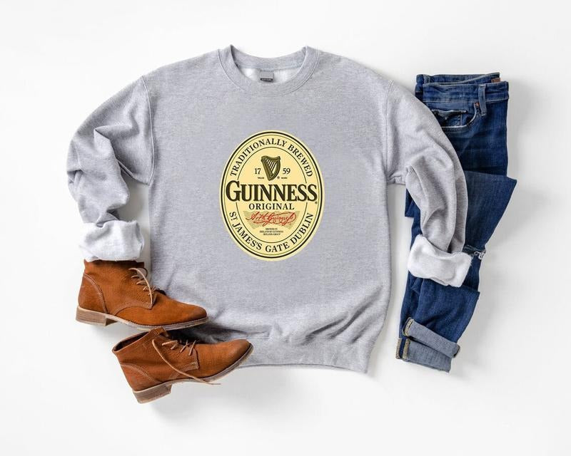 Guinness Beer Sweatshirt, Irish Dry Stout Unisex Sweater, Gift For Women