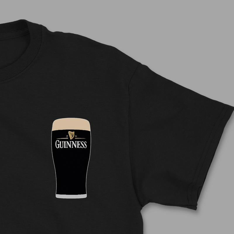 Guinness Vintage 2 Sided T-shirt, Hello Darkness My Old Friend T-shirt For Women, For men, Gift For Women