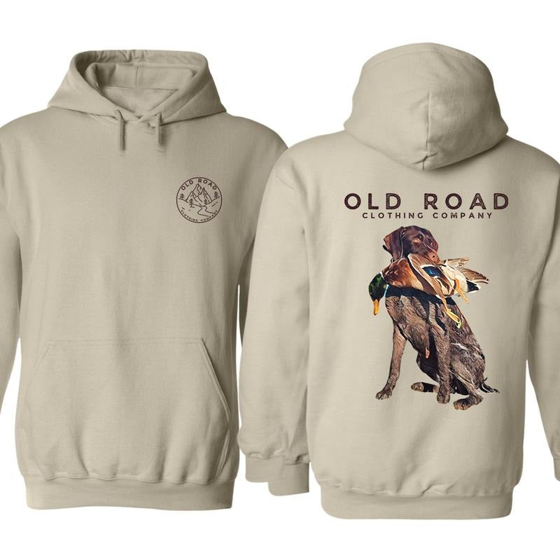 Gwp Hoodie, German Wirehaired Pointers Mens Bird Hunting Graphic Hoodie, For Him, For Her