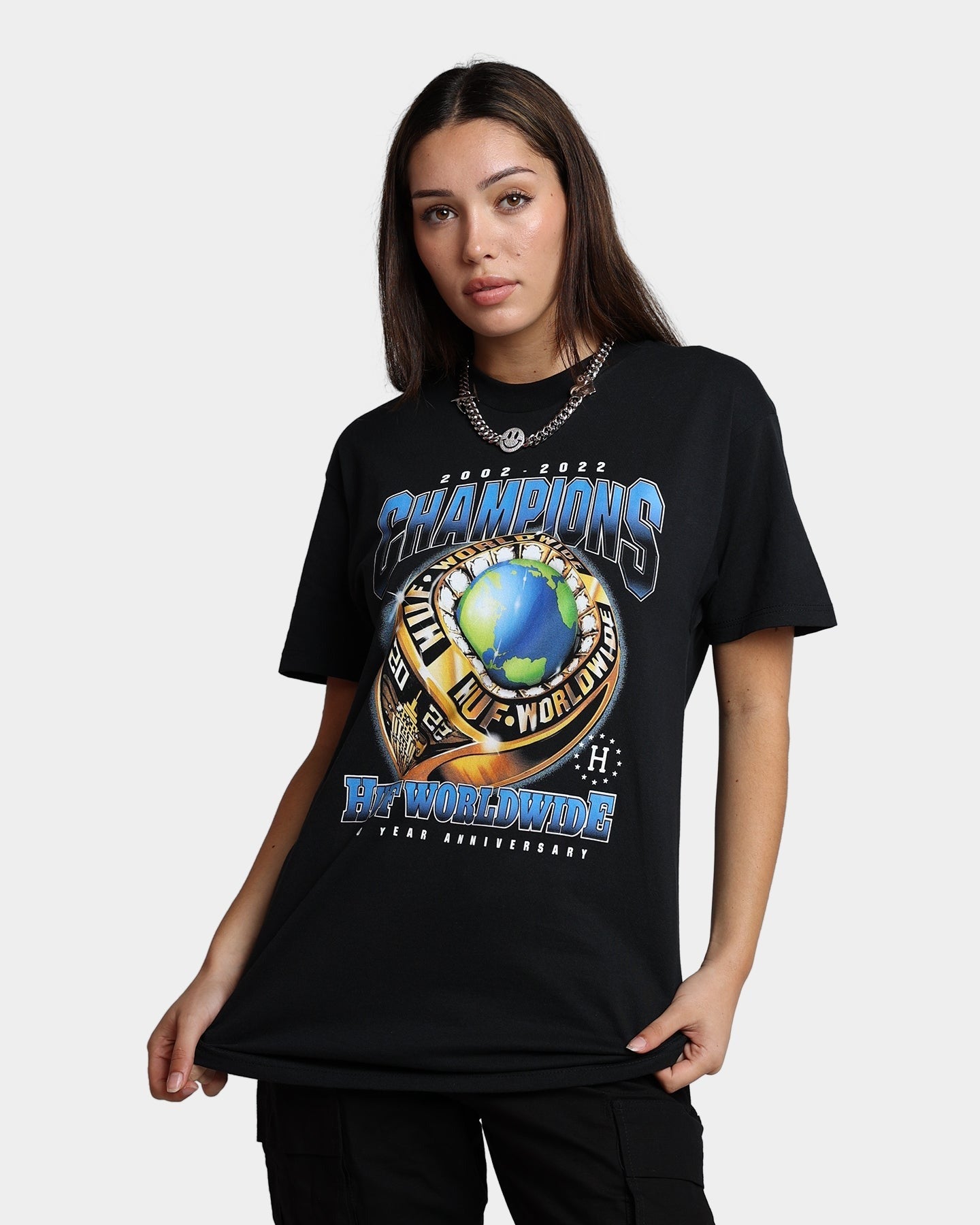 HUF Champions T-Shirt Black Style001