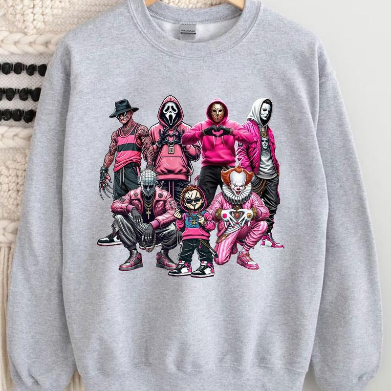 Halloween Horror Characters Shirt, Pink Squad Shirt, Trending Shirt