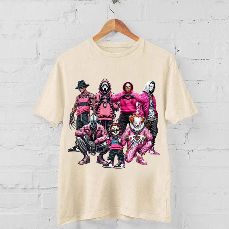 Halloween Horror Characters Shirt, Pink Squad Shirt, Trending Shirt