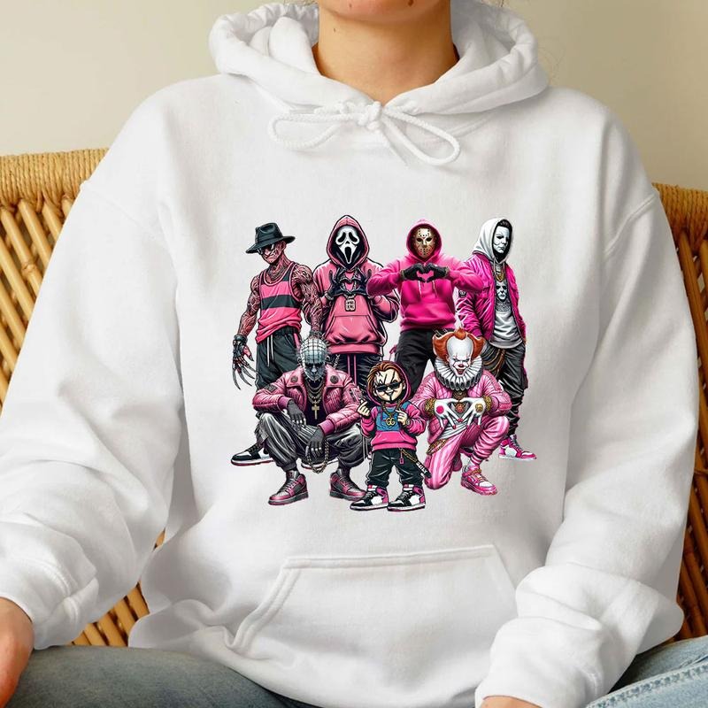 Halloween Horror Characters Shirt, Pink Squad Shirt, Trending Shirt