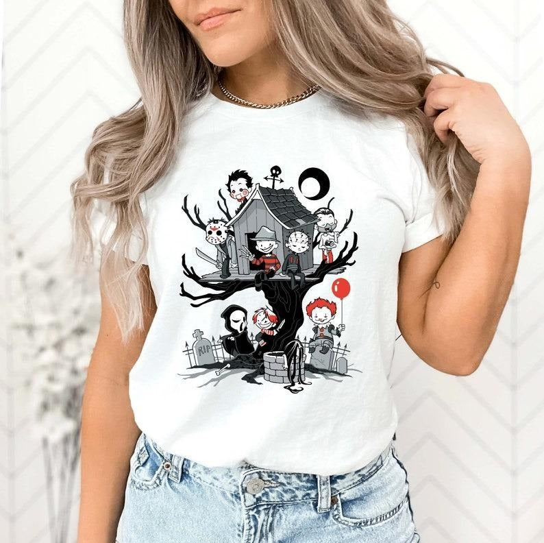 Halloween Movie Characters Spooky Tree House Shirt, Halloween Horror Movie, Horror Movie Shirt, Spooky Season Shirt, Halloween Sweatshirt