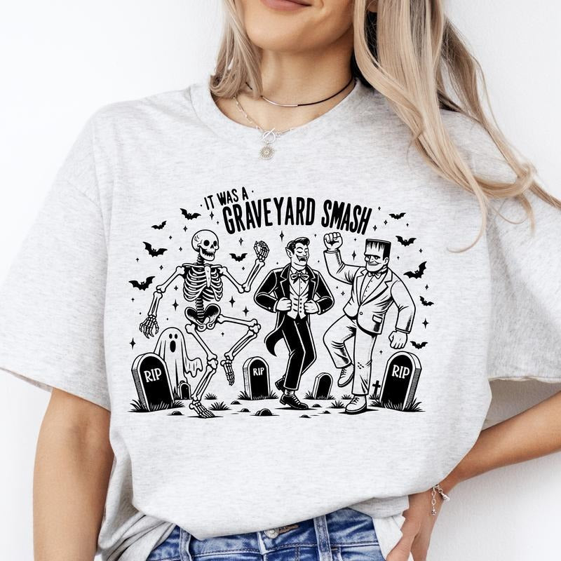 Halloween Shirts- Print is Sublimation, Unisex T-Shirt, Funny Tee, Funny Apparel, Gift Idea, Relaxed Fit, Casual Apparel, Cute Top, Great with Jeans, All Seasons, Fun Style, Comfortable Shirt