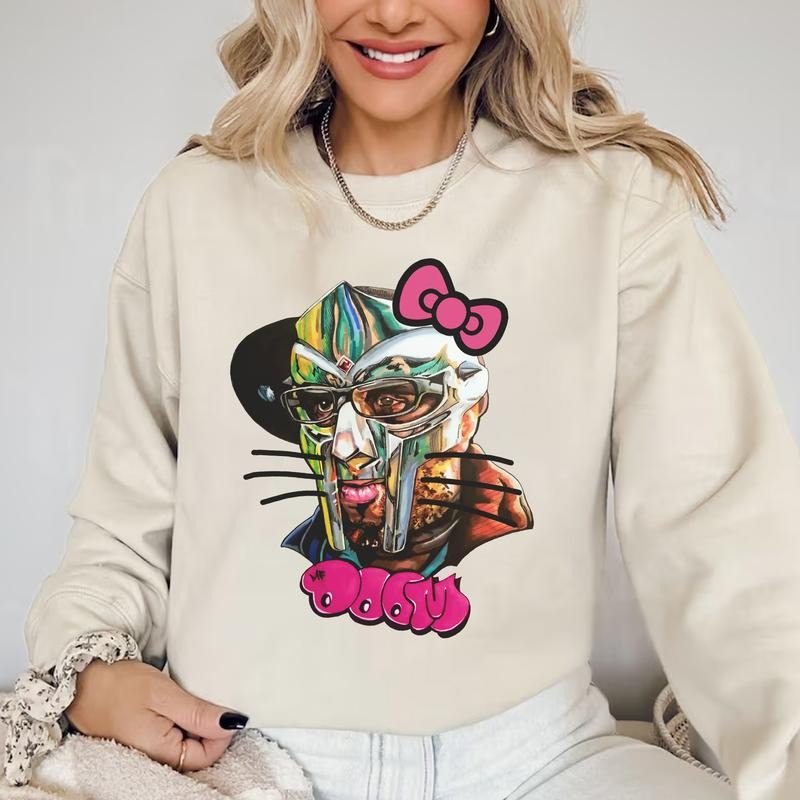 Hello MF Doom Kitty, Metal Face Shirt, MF Doom hip hop Shirt, Mf Doom Tee, Mf Doom Graphic Shirt, Mf Doom Comic, Mf Doom, Mf Doom Merch, Vintage Rapper MF Doom Sweatshirt, Hoodie, T-Shirt Unisex