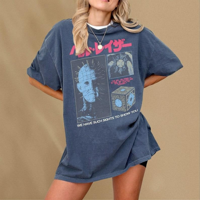 Hellraiser Pinhead Shirt, Retro Horror Movie Graphic Shirt, 80s Movie Memorabilia, 1987 Hell Raiser Cenobite Streetwear Merch Tee