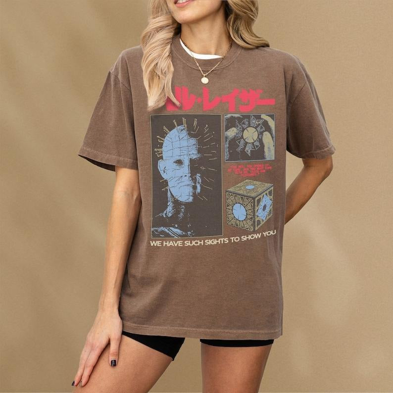 Hellraiser Pinhead Shirt, Retro Horror Movie Graphic Shirt, 80s Movie Memorabilia, 1987 Hell Raiser Cenobite Streetwear Merch Tee