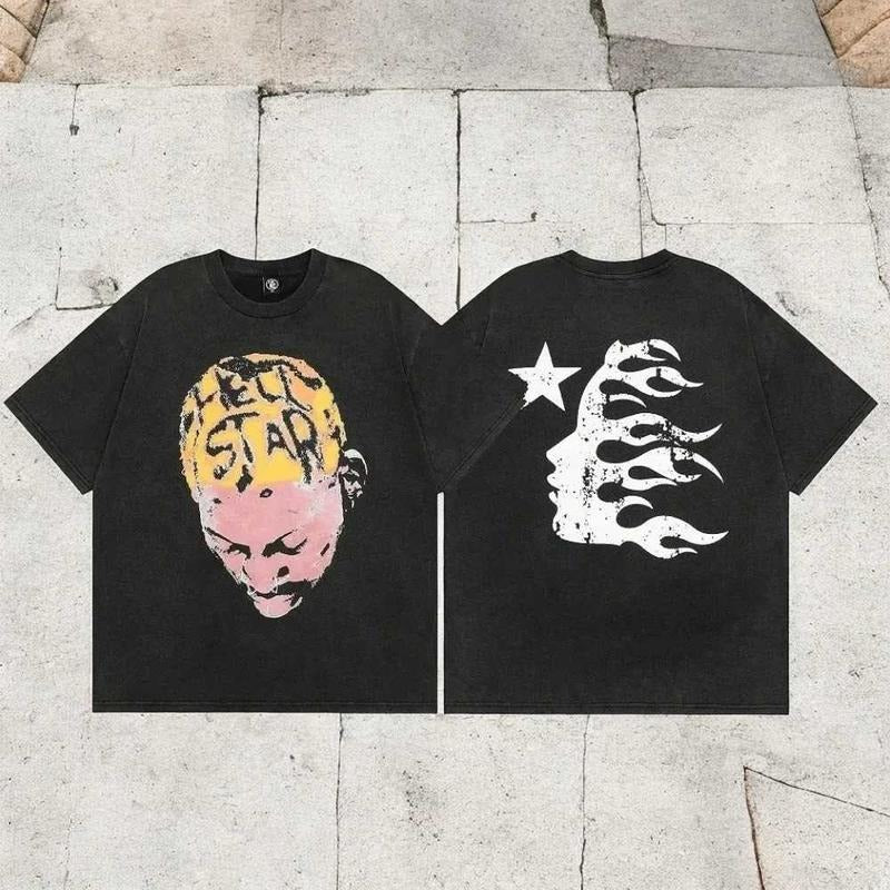 Hellstar Dennis's Rodman Y2K Aesthetic T Shirt, Harajuku Tee, Goth Punk T-Shirt, Alternative Clothing, Y2k Graphic Shirt, Unisex Shirt, Cotton Shirt, Vintage Shirt, Crewneck Shirt, Streetwear, Oversized T-Shirt