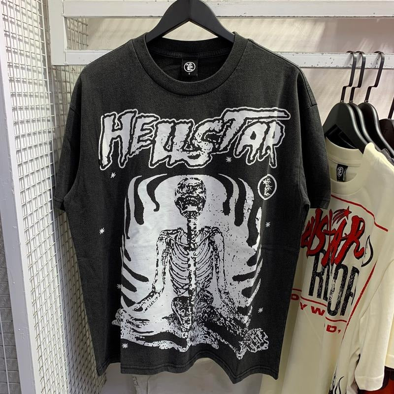 Hellstar Inner Peace Y2K Aesthetic T Shirt, Harajuku Tee, Goth Punk T-Shirt, Alternative Clothing, Y2k Graphic Shirt, Unisex Shirt, Cotton Shirt, Vintage Shirt, Crewneck Shirt, Streetwear, Oversized T-Shirt
